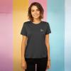 imageDALIX Be Kind Embroidered Cotton Relaxed Fit Short Sleeve Crewneck Tee Shirt WomenAsphalt Gray