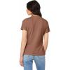 imageDALIX Be Kind Embroidered Cotton Relaxed Fit Short Sleeve Crewneck Tee Shirt WomenChestnut