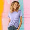 imageDALIX Be Kind Embroidered Cotton Relaxed Fit Short Sleeve Crewneck Tee Shirt WomenDark Lavender
