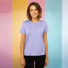 imageDALIX Be Kind Embroidered Cotton Relaxed Fit Short Sleeve Crewneck Tee Shirt WomenDark Lavender
