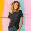 imageDALIX Butterfly Embroidered Cotton Relaxed Fit Short Sleeve Crewneck Tee Shirt WomenAsphalt Gray