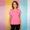 imageDALIX Butterfly Embroidered Cotton Relaxed Fit Short Sleeve Crewneck Tee Shirt WomenCharity Pink