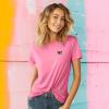 imageDALIX Butterfly Embroidered Cotton Relaxed Fit Short Sleeve Crewneck Tee Shirt WomenCharity Pink
