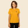 imageDALIX Butterfly Embroidered Cotton Relaxed Fit Short Sleeve Crewneck Tee Shirt WomenGold
