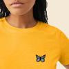 imageDALIX Butterfly Embroidered Cotton Relaxed Fit Short Sleeve Crewneck Tee Shirt WomenGold