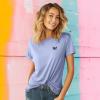 imageDALIX Butterfly Embroidered Cotton Relaxed Fit Short Sleeve Crewneck Tee Shirt WomenLavender Blue