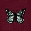 imageDALIX Butterfly Embroidered Cotton Relaxed Fit Short Sleeve Crewneck Tee Shirt WomenMaroon