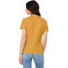 imageDALIX Butterfly Embroidered Cotton Relaxed Fit Short Sleeve Crewneck Tee Shirt WomenMustard