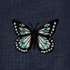 imageDALIX Butterfly Embroidered Cotton Relaxed Fit Short Sleeve Crewneck Tee Shirt WomenNavy Blue