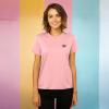 imageDALIX Butterfly Embroidered Cotton Relaxed Fit Short Sleeve Crewneck Tee Shirt WomenPink