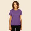 imageDALIX Butterfly Embroidered Cotton Relaxed Fit Short Sleeve Crewneck Tee Shirt WomenPurple