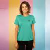 imageDALIX Butterfly Embroidered Cotton Relaxed Fit Short Sleeve Crewneck Tee Shirt WomenTeal