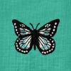 imageDALIX Butterfly Embroidered Cotton Relaxed Fit Short Sleeve Crewneck Tee Shirt WomenTeal