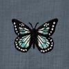 imageDALIX Butterfly Embroidered Cotton Relaxed Fit Short Sleeve Crewneck Tee Shirt WomenVintage Navy