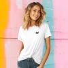 imageDALIX Butterfly Embroidered Cotton Relaxed Fit Short Sleeve Crewneck Tee Shirt WomenWhite