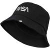 imageDALIX Embroidered NASA Worm Bucket Hat Cotton Men TeensBlack