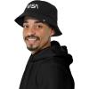 imageDALIX Embroidered NASA Worm Bucket Hat Cotton Men TeensBlack