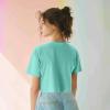 imageDALIX Smile Face Boxy Short Sleeve Tee Relaxed Summer Cotton Garment Dyed WomensMint