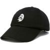 imageDALIX SpookeaLatte Ghost Cap Embroidered Coffee Cotton Baseball Hat Mens WomensBlack