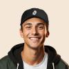 imageDALIX SpookeaLatte Ghost Cap Embroidered Coffee Cotton Baseball Hat Mens WomensBlack