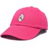 imageDALIX SpookeaLatte Ghost Cap Embroidered Coffee Cotton Baseball Hat Mens WomensHot Pink