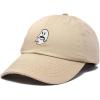 imageDALIX SpookeaLatte Ghost Cap Embroidered Coffee Cotton Baseball Hat Mens WomensKhaki