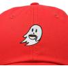 imageDALIX SpookeaLatte Ghost Cap Embroidered Coffee Cotton Baseball Hat Mens WomensRed