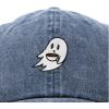 imageDALIX SpookeaLatte Ghost Cap Embroidered Coffee Cotton Baseball Hat Mens WomensWashed Navy Blue