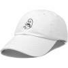 imageDALIX SpookeaLatte Ghost Cap Embroidered Coffee Cotton Baseball Hat Mens WomensWhite