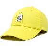 imageDALIX SpookeaLatte Ghost Cap Embroidered Coffee Cotton Baseball Hat Mens WomensYellow