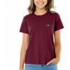 imageDALIX Butterfly Embroidered Cotton Relaxed Fit Short Sleeve Crewneck Tee Shirt WomenMaroon