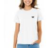 imageDALIX Butterfly Embroidered Cotton Relaxed Fit Short Sleeve Crewneck Tee Shirt WomenWhite