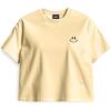 imageDALIX Smile Face Boxy Short Sleeve Tee Relaxed Summer Cotton Garment Dyed WomensYellow