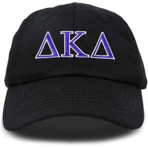 imageDALIX Delta Kappa Delta Sorority Hat Womens Greek Letters Embroidered Baseball CapBlack