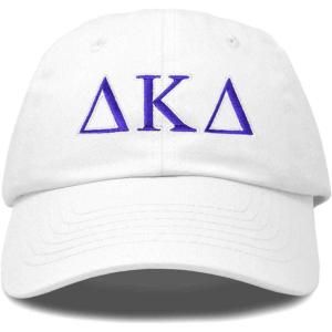 imageDALIX Delta Kappa Delta Sorority Hat Womens Greek Letters Embroidered Baseball CapWhite
