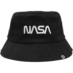 imageDALIX Embroidered NASA Worm Bucket Hat Cotton Men TeensBlack