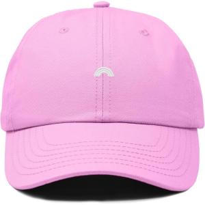 imageDALIX Lil Rainbow Embroidered Cotton Cap Summer Outdoor Dad Hat WomensLight Pink