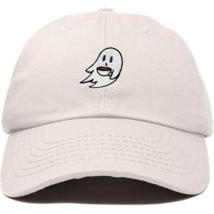 imageDALIX SpookeaLatte Ghost Cap Embroidered Coffee Cotton Baseball Hat Mens WomensBeige