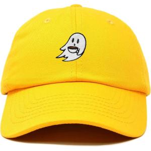 imageDALIX SpookeaLatte Ghost Cap Embroidered Coffee Cotton Baseball Hat Mens WomensGold