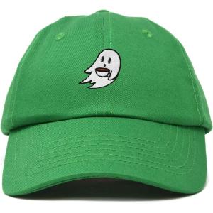 imageDALIX SpookeaLatte Ghost Cap Embroidered Coffee Cotton Baseball Hat Mens WomensKelly Green