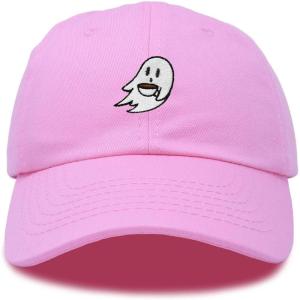 imageDALIX SpookeaLatte Ghost Cap Embroidered Coffee Cotton Baseball Hat Mens WomensLight Pink