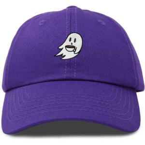 imageDALIX SpookeaLatte Ghost Cap Embroidered Coffee Cotton Baseball Hat Mens WomensPurple