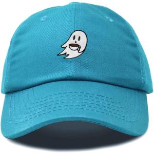 imageDALIX SpookeaLatte Ghost Cap Embroidered Coffee Cotton Baseball Hat Mens WomensTeal