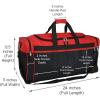 imageDALIX 25quot Extra Large Vacation Travel Duffle Bag Black Grey Navy Blue Red CamoRed