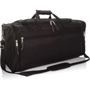 imageDALIX 25quot Extra Large Vacation Travel Duffle Bag Black Grey Navy Blue Red CamoBlack