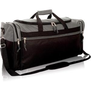 imageDALIX 25quot Extra Large Vacation Travel Duffle Bag Black Grey Navy Blue Red CamoGray