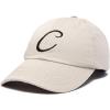 imageDALIX Initial Hat Letter C Womens Baseball Cap Monogram Cursive EmbroiderBeige