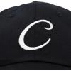imageDALIX Initial Hat Letter C Womens Baseball Cap Monogram Cursive EmbroiderBlack