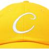 imageDALIX Initial Hat Letter C Womens Baseball Cap Monogram Cursive EmbroiderGold