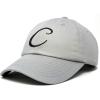 imageDALIX Initial Hat Letter C Womens Baseball Cap Monogram Cursive EmbroiderGray